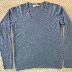 Sfera Steel Blue V-Neck Sweater size M
